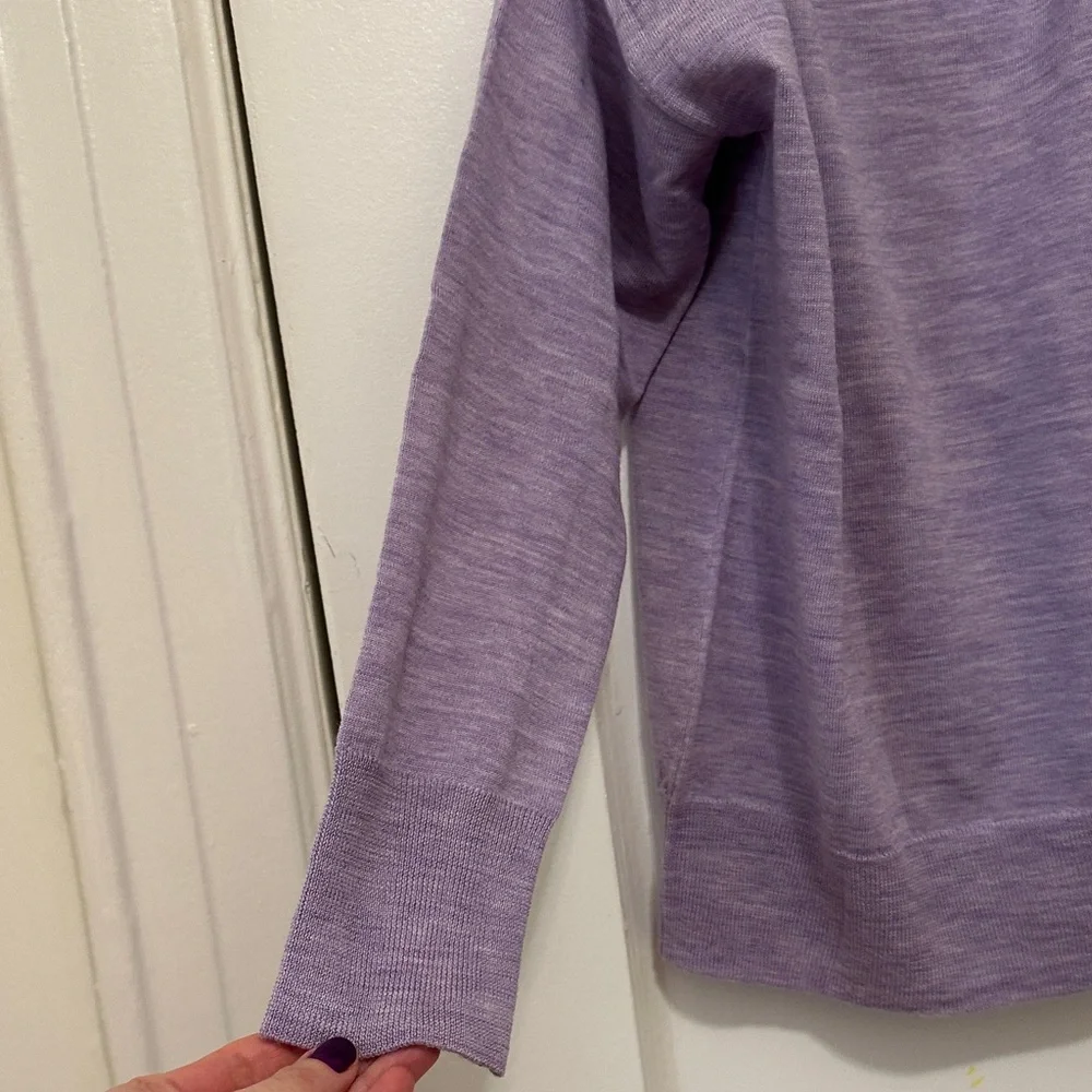 J. Crew Purple Off-the-Shoulder Sweater